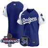 Men's Dodgers 2024 World Series Champions Patch Vapor Premier Elite Jersey V2 - All Stitched