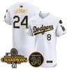 Men's Dodgers 2024 World Series Champions Patch Vapor Premier Elite Jersey V2 - All Stitched