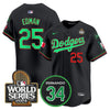Men's Dodgers Mexico Fernando Memorial & 2024 World Series Patch Vapor Premier Limited Jersey V3 - All Stitched