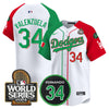 Men's Dodgers Mexico Fernando Memorial & 2024 World Series Patch Vapor Premier Limited Jersey V3 - All Stitched