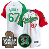Men's Dodgers Mexico Fernando Memorial & 2024 World Series Patch Vapor Premier Limited Jersey V3 - All Stitched