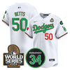 Men's Dodgers Mexico Fernando Memorial & 2024 World Series Patch Vapor Premier Limited Jersey V3 - All Stitched