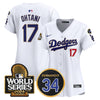 Women's Dodgers Fernando Memorial & 2024 World Series Patch Vapor Premier Limited Jersey - All Stitched