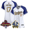 Women's Dodgers 2024 World Series Champions & Jackie Robinson Patch Vapor Premier Limited Jersey - All Stitched