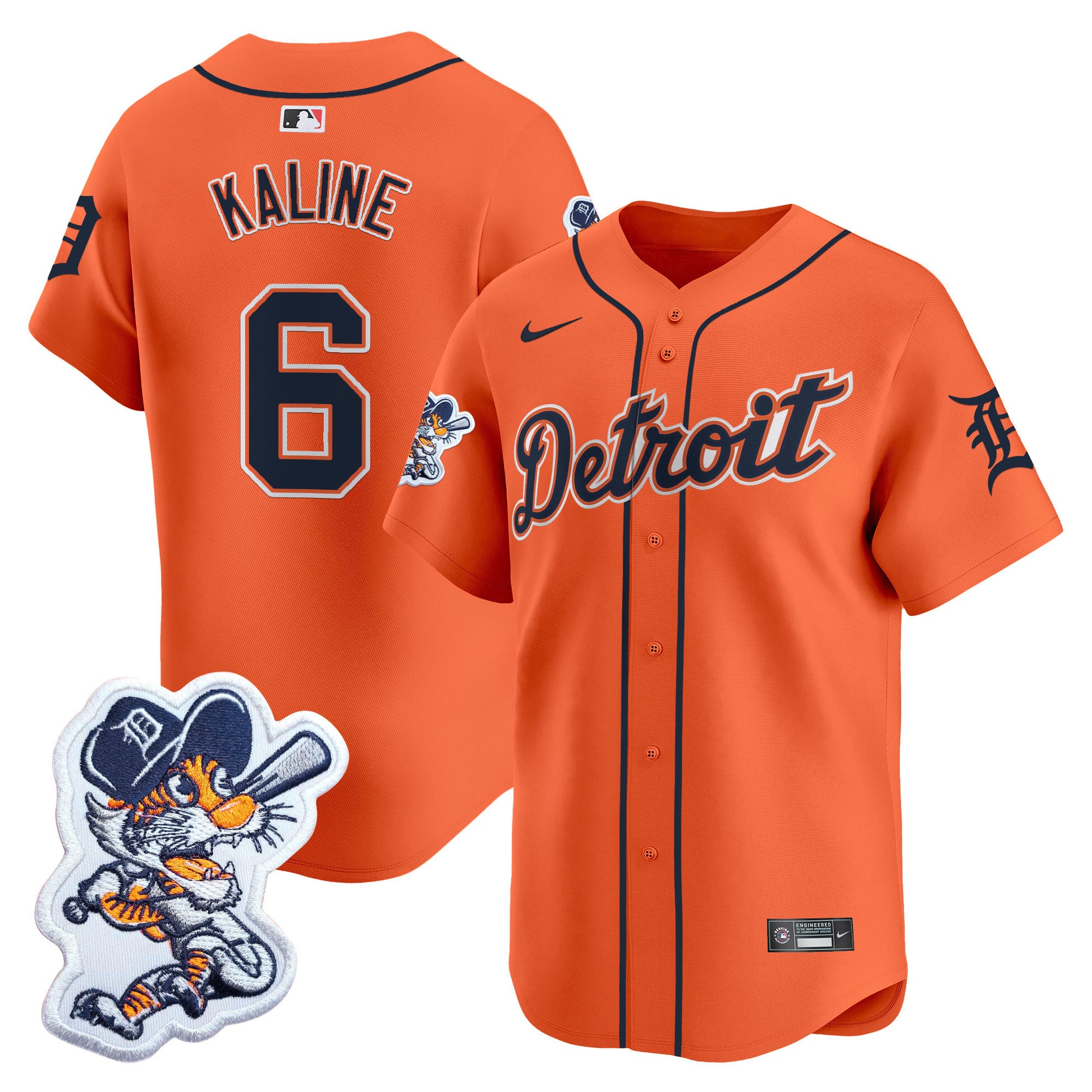 Detroit Tigers Paws Patch Vapor Premier Limited Jersey - All Stitched