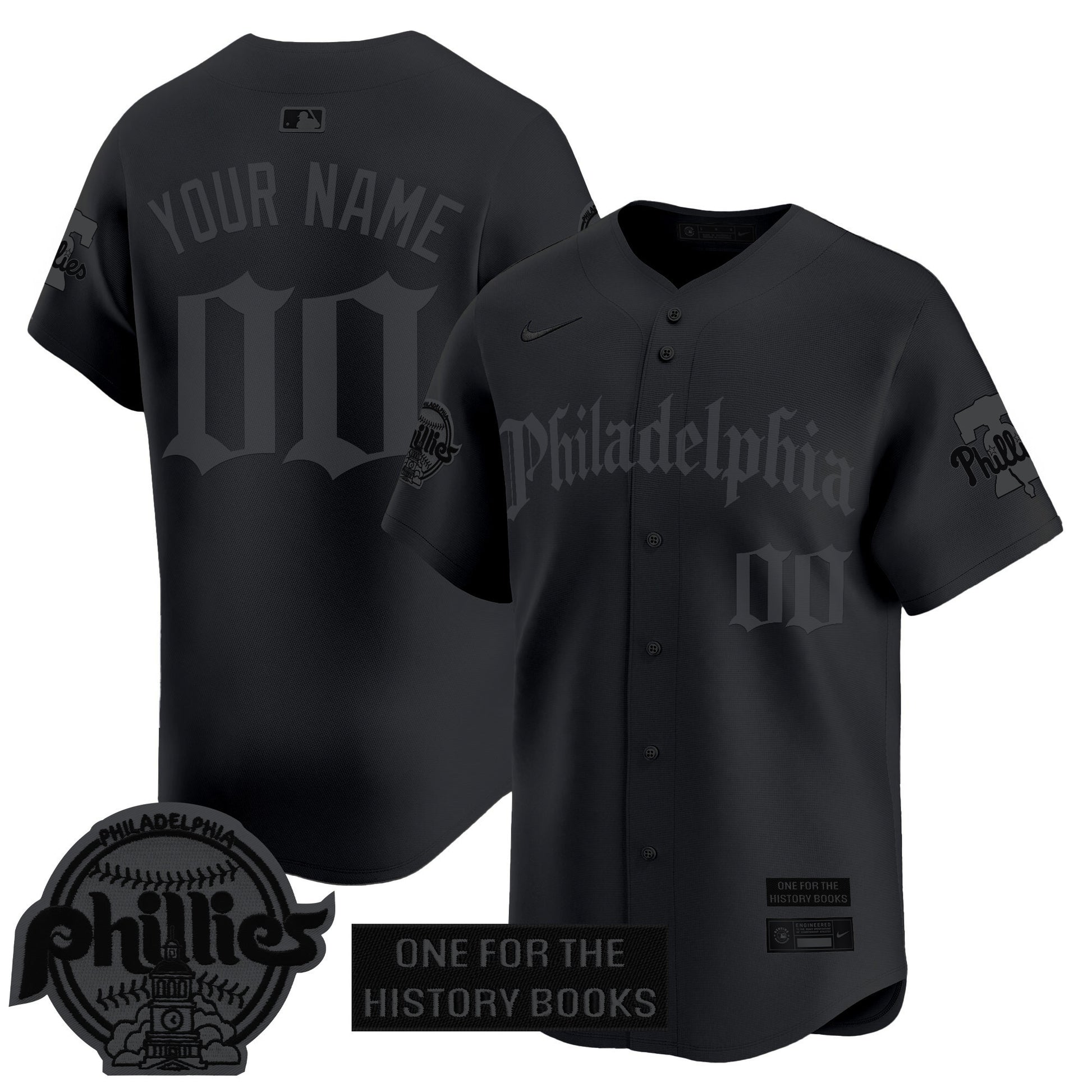 Phillies 'Retro Newspaper Edition' Vapor Premier Limited Custom Jersey - All Stitched