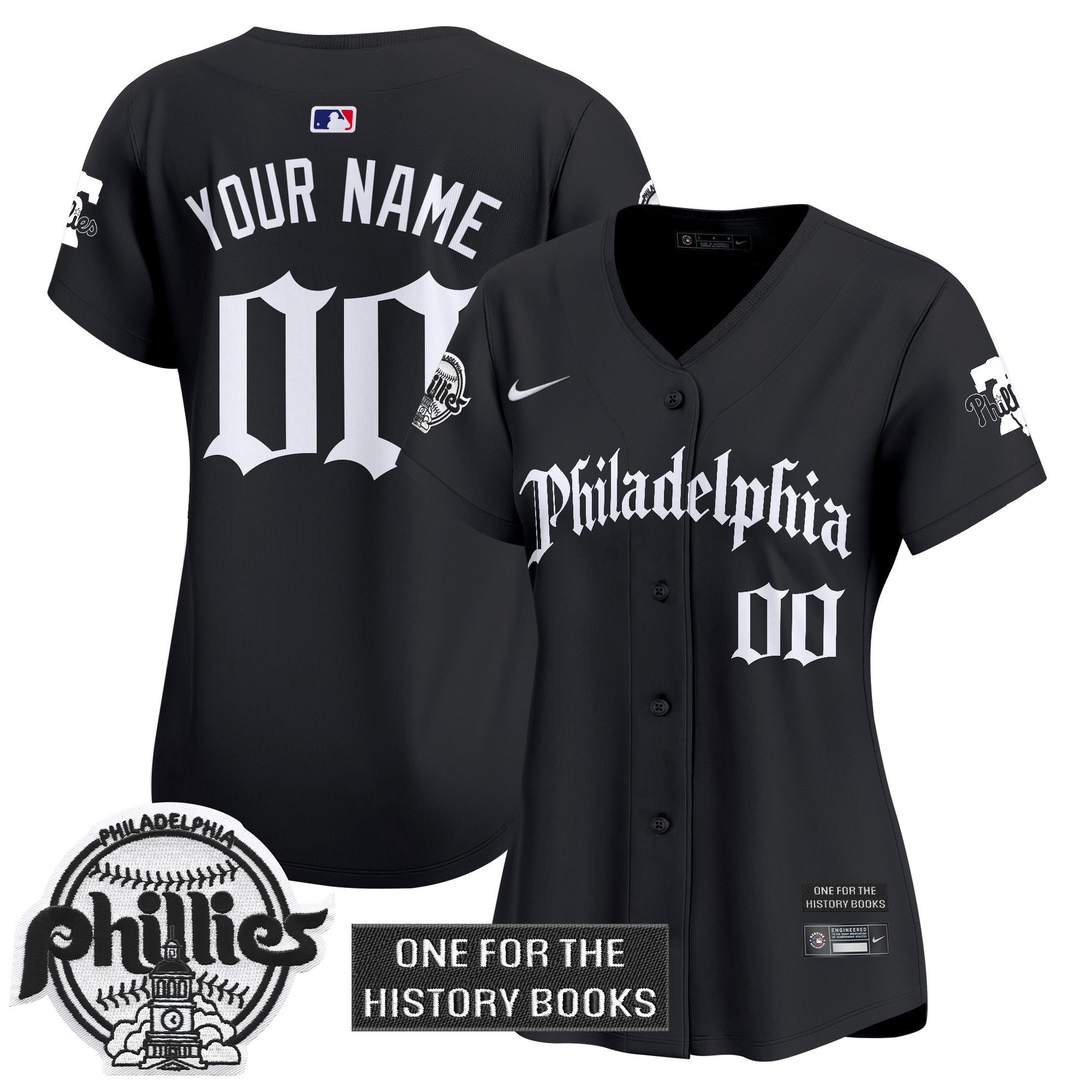 Phillies 'Retro Newspaper Edition' Vapor Premier Limited Custom Jersey - All Stitched
