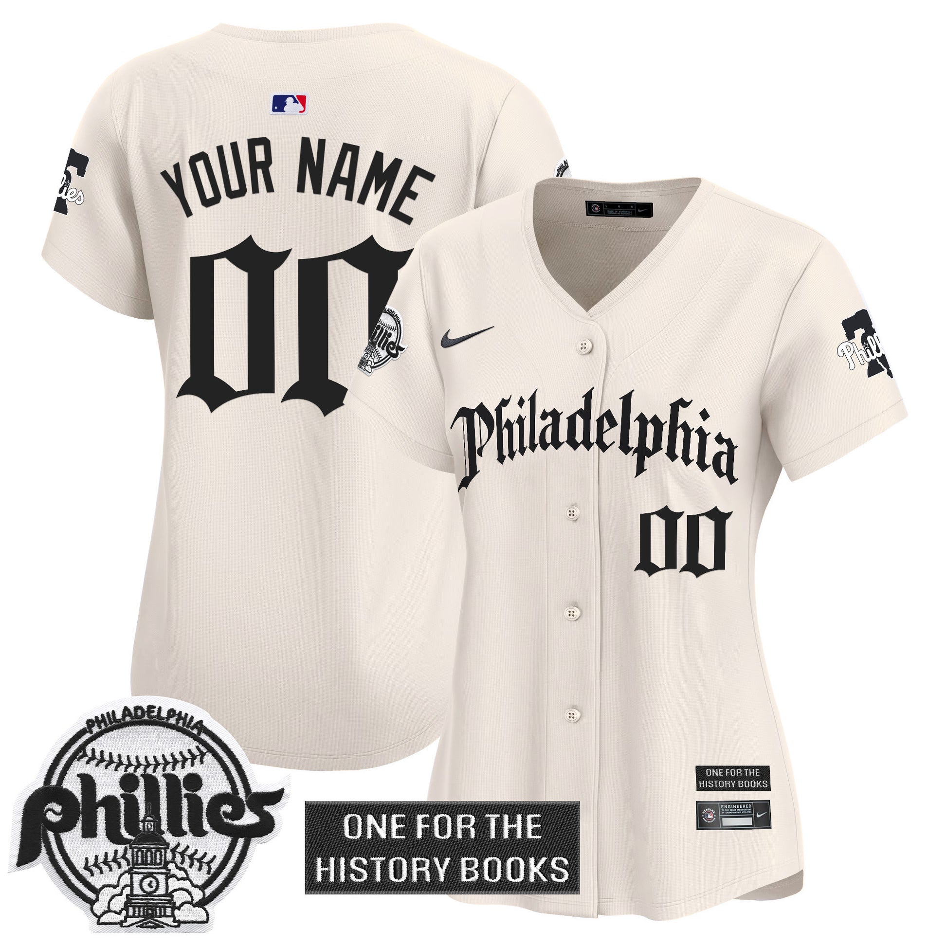 Phillies 'Retro Newspaper Edition' Vapor Premier Limited Custom Jersey - All Stitched