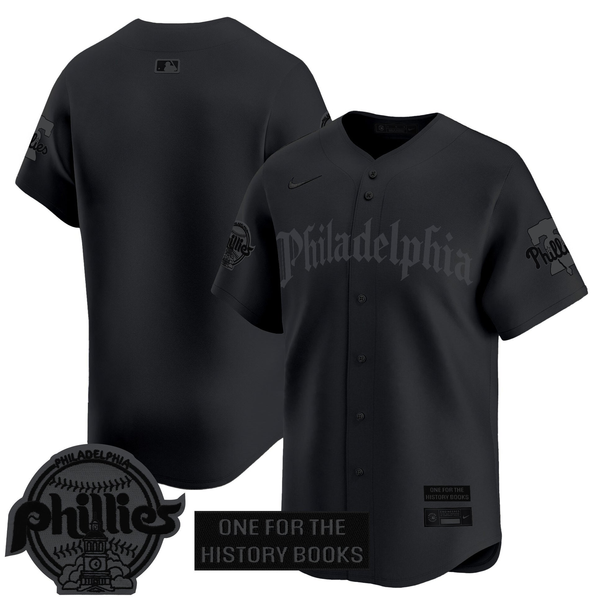 Men's Phillies 'Retro Newspaper Edition' Vapor Premier Limited Jersey - All Stitched