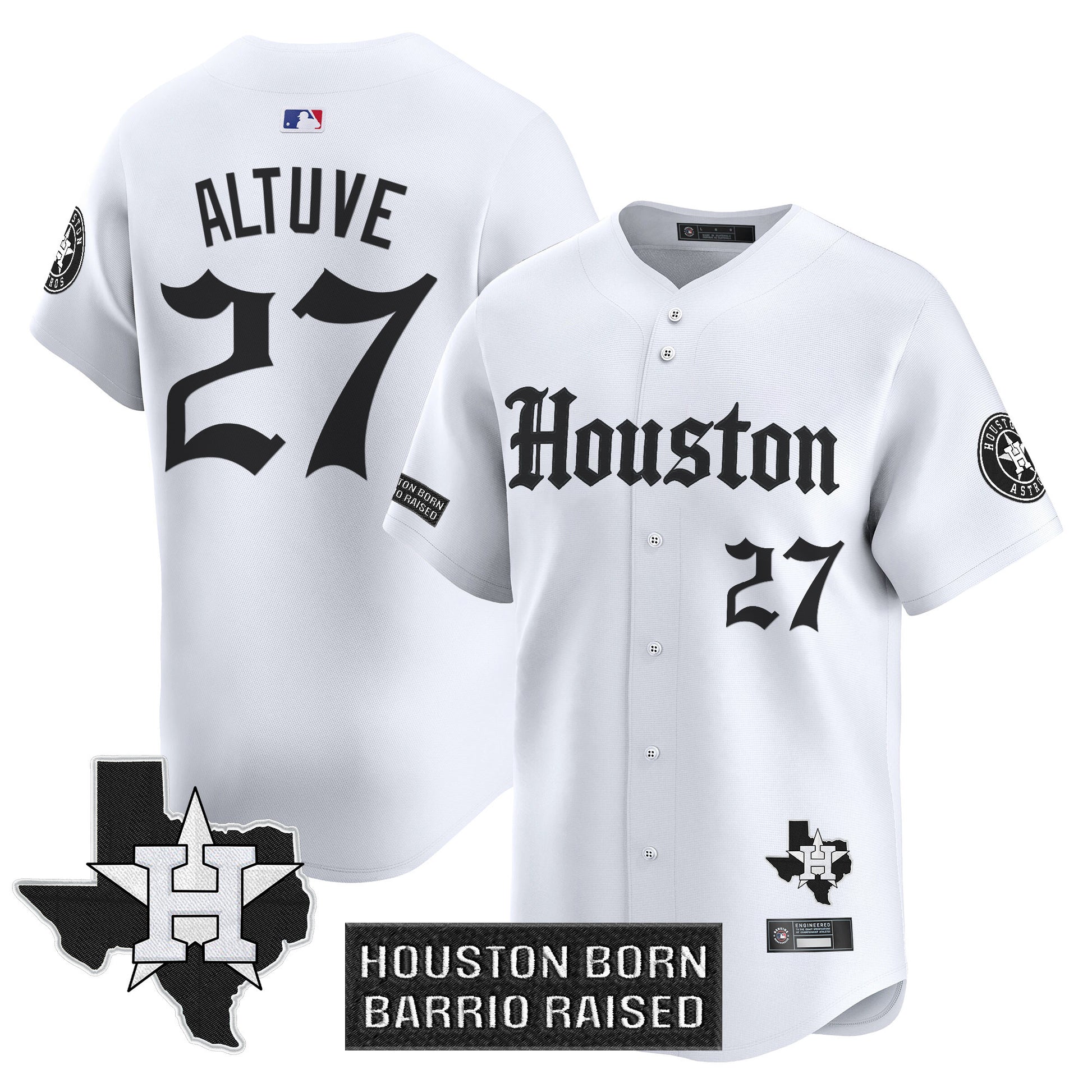 Men's Houston Astros 'Gothic Edition' Vapor Premier Limited Jersey V2 - All Stitched