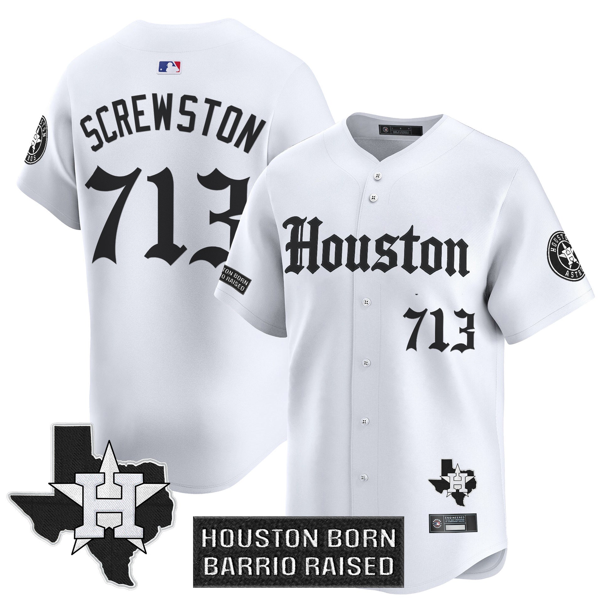 Men's Houston Astros 'Gothic Edition' Vapor Premier Limited Jersey V2 - All Stitched