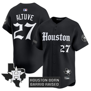 Men's Houston Astros 'Gothic Edition' Vapor Premier Limited Jersey V2 - All Stitched