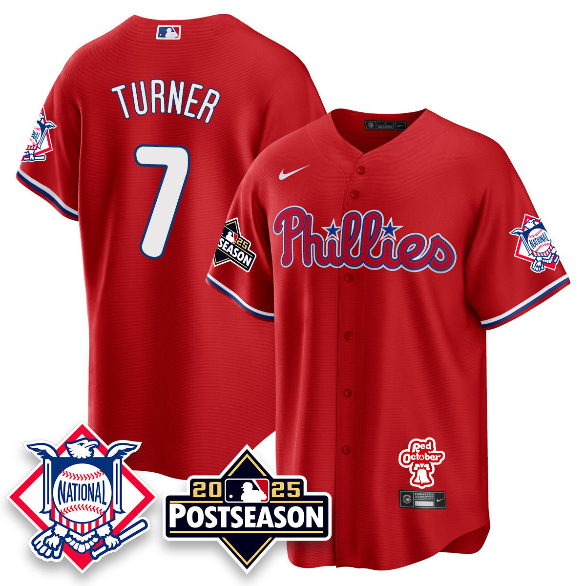 Youth's Philadelphia Phillies 2025 Postseason Jersey - All Stitched