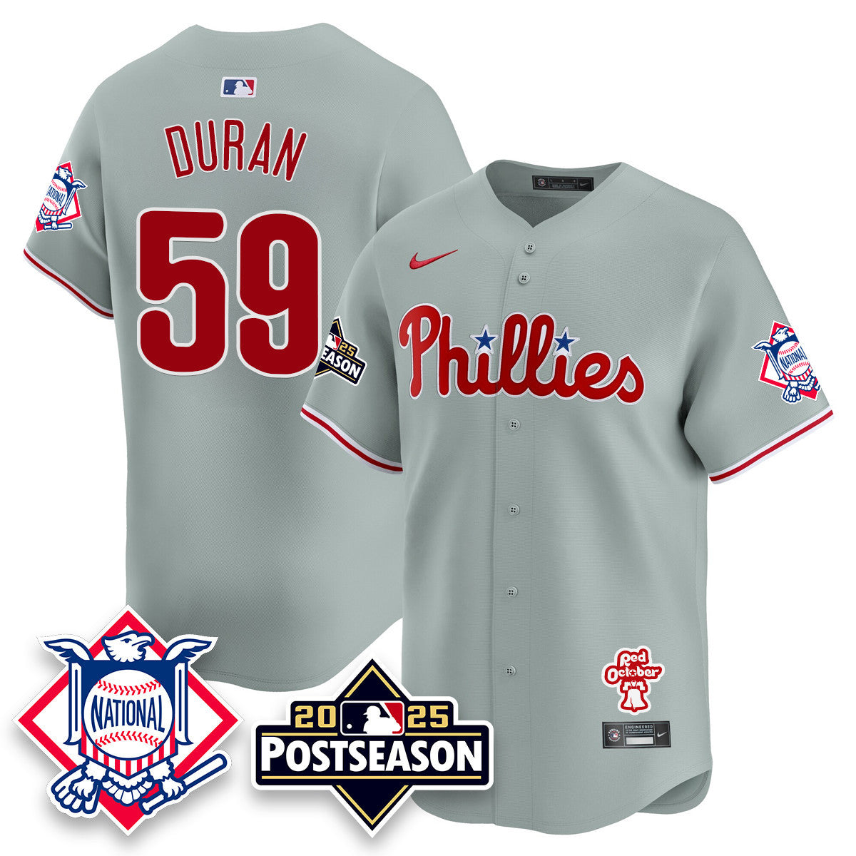 Youth's Philadelphia Phillies 2025 Postseason Jersey - All Stitched