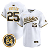 Men's Oakland Athletics Rickey Henderson Patch Vapor Premier Limited Jersey - All Stitched
