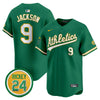 Men's Oakland Athletics Rickey Henderson Patch Vapor Premier Limited Jersey - All Stitched