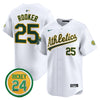 Men's Oakland Athletics Rickey Henderson Patch Vapor Premier Limited Jersey - All Stitched