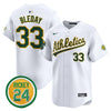 Men's Oakland Athletics Rickey Henderson Patch Vapor Premier Limited Jersey - All Stitched