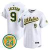Men's Oakland Athletics Rickey Henderson Patch Vapor Premier Limited Jersey - All Stitched