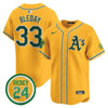 Men's Oakland Athletics Rickey Henderson Patch Vapor Premier Limited Jersey - All Stitched