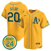 Men's Oakland Athletics Rickey Henderson Patch Vapor Premier Limited Jersey - All Stitched