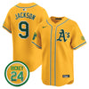 Men's Oakland Athletics Rickey Henderson Patch Vapor Premier Limited Jersey - All Stitched