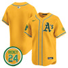 Men's Oakland Athletics Rickey Henderson Patch Vapor Premier Limited Jersey - All Stitched