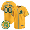 Oakland Athletics Rickey Henderson Patch Vapor Premier Limited Custom Jersey - All Stitched