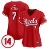 Women's Cincinnati Reds Pete Rose Patch Vapor Premier Limited Jersey - All Stitched