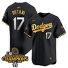 Men's Dodgers 2024 World Series Champions Gold Trim Vapor Premier Limited Jersey - All Stitched