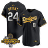 Men's Dodgers 2024 World Series Champions Gold Trim Vapor Premier Limited Jersey - All Stitched