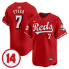 Men's Cincinnati Reds Pete Rose Patch Vapor Premier Limited Jersey - All Stitched