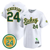 Men's Oakland Athletics Rickey Tribute style Vapor Premier Limited Jersey - All Stitched