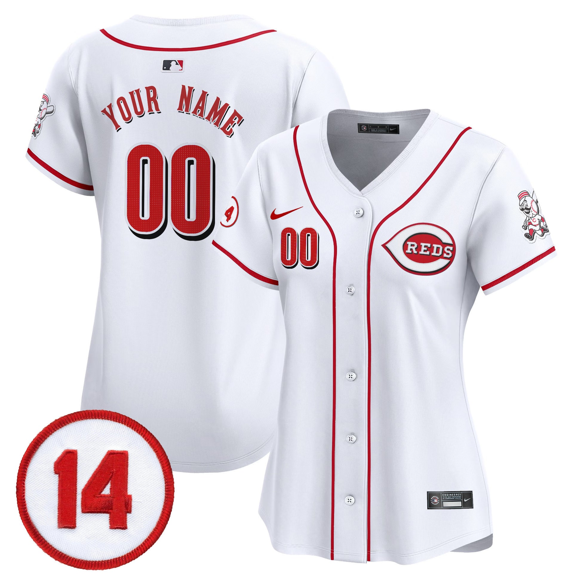 Cincinnati Reds Pete Rose Patch Vapor Premier Limited Custom Jersey - All Stitched