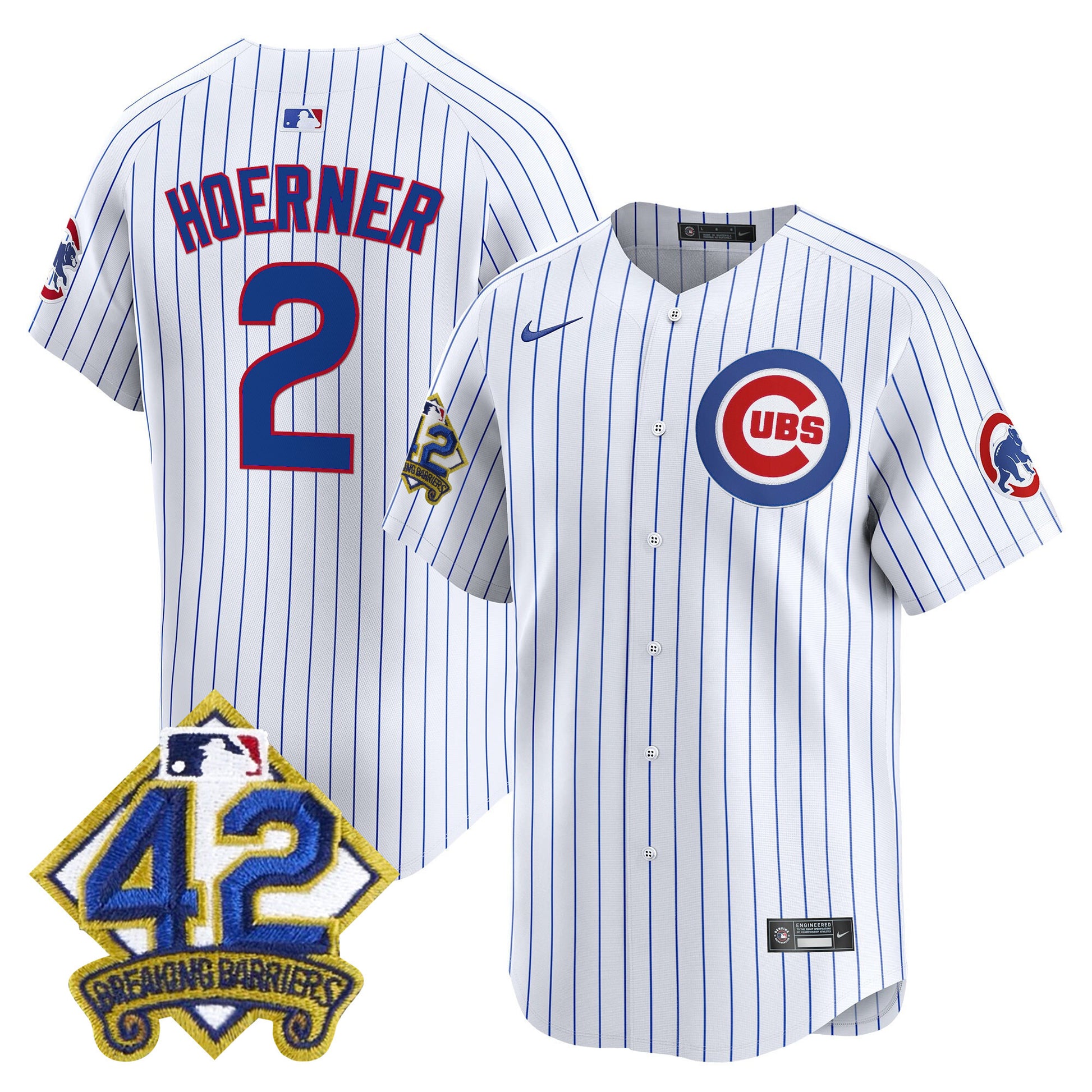 Men's Chicago Cubs 2025 Jackie Robinson Patch Vapor Premier Limited Jersey - All Stitched
