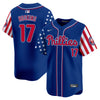 Men's Phillies 2025 Independence Day Vapor Premier Limited Jersey - All Stitched