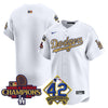 Men's Dodgers 2024 World Series Champions & Jackie Robinson Patch Vapor Premier Limited Jersey - All Stitched