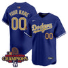 Dodgers 2025 Gold Vapor Premier Limited Custom Jersey - All Stitched