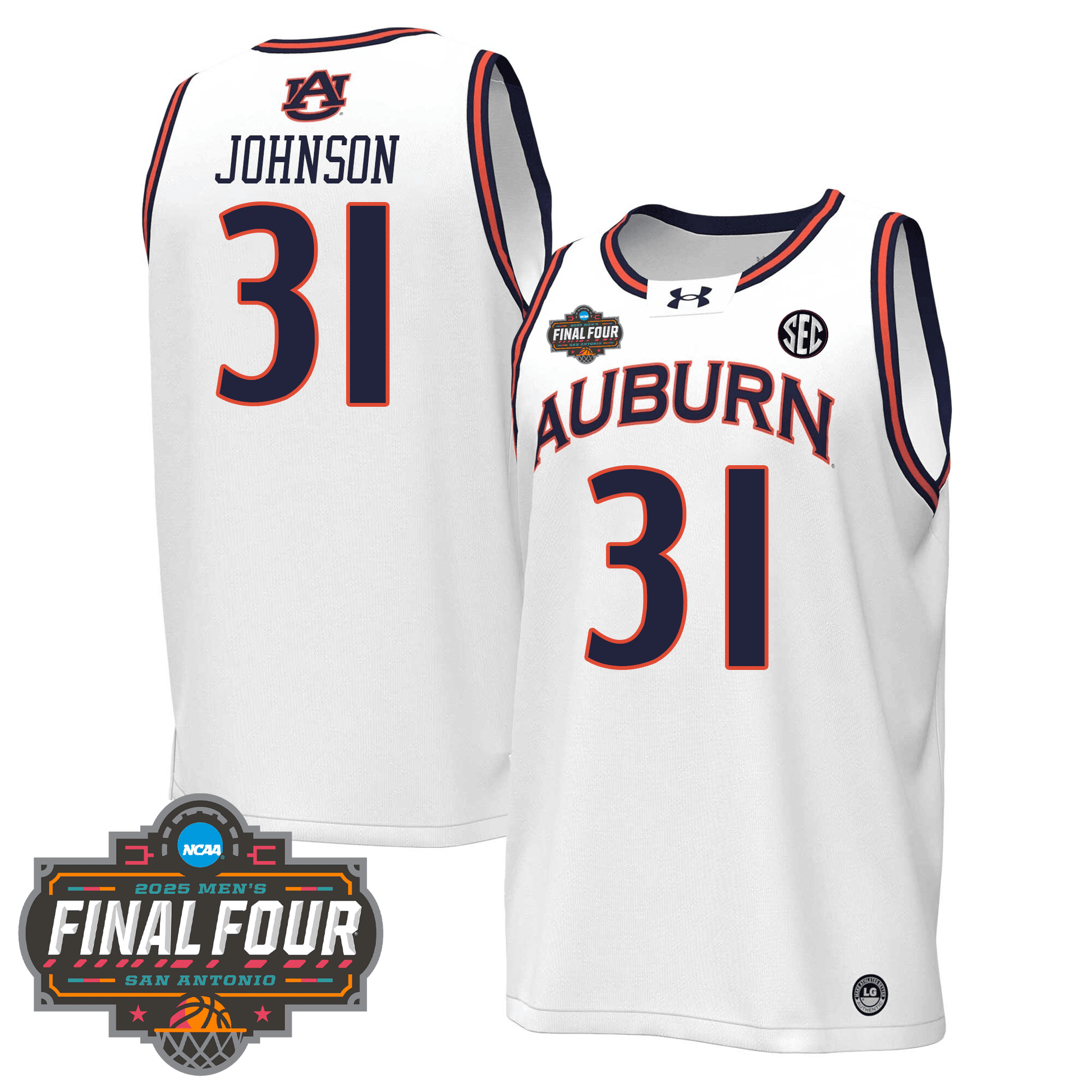 Men's Auburn Tigers Men's Basketball 24/25 Jersey - Final Four Patch