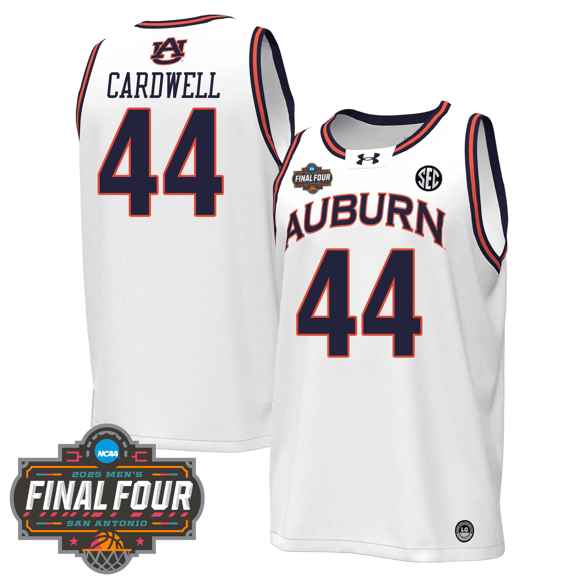 Men's Auburn Tigers Men's Basketball 24/25 Jersey - Final Four Patch