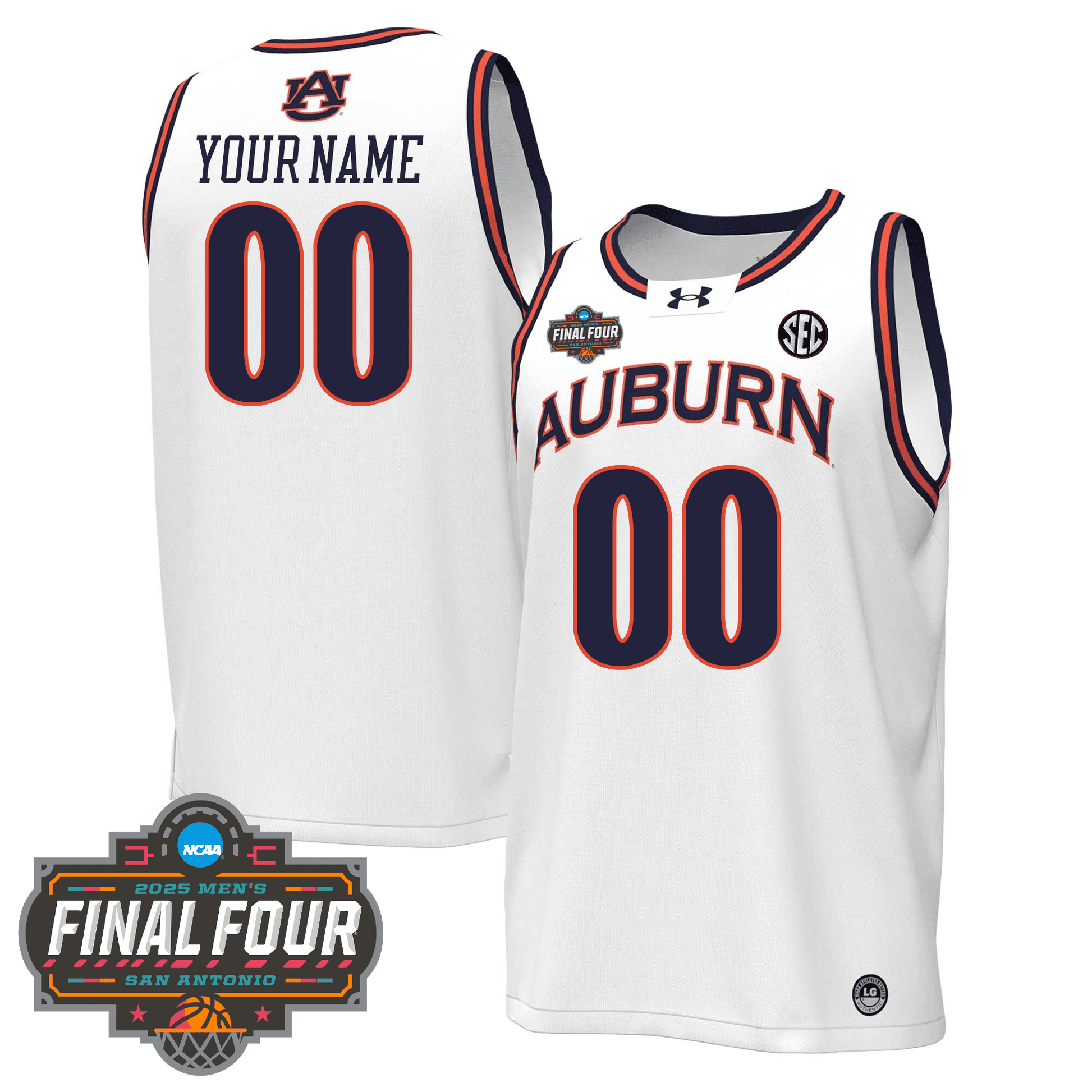 Men's Auburn Tigers Men's Basketball 24/25 Jersey - Final Four Patch