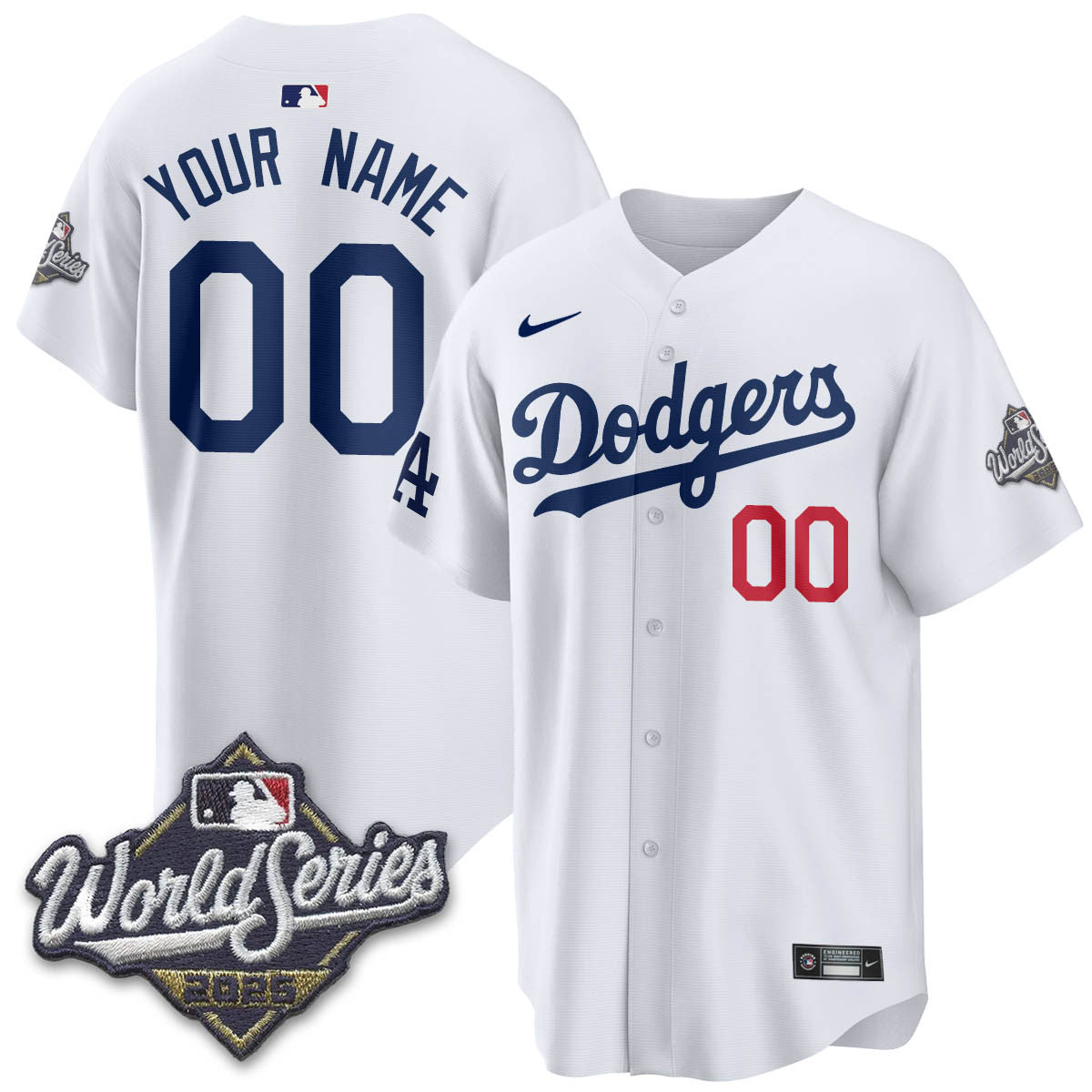 Custom Los Angeles Dodgers 2025 World Series Jersey - All Stitched