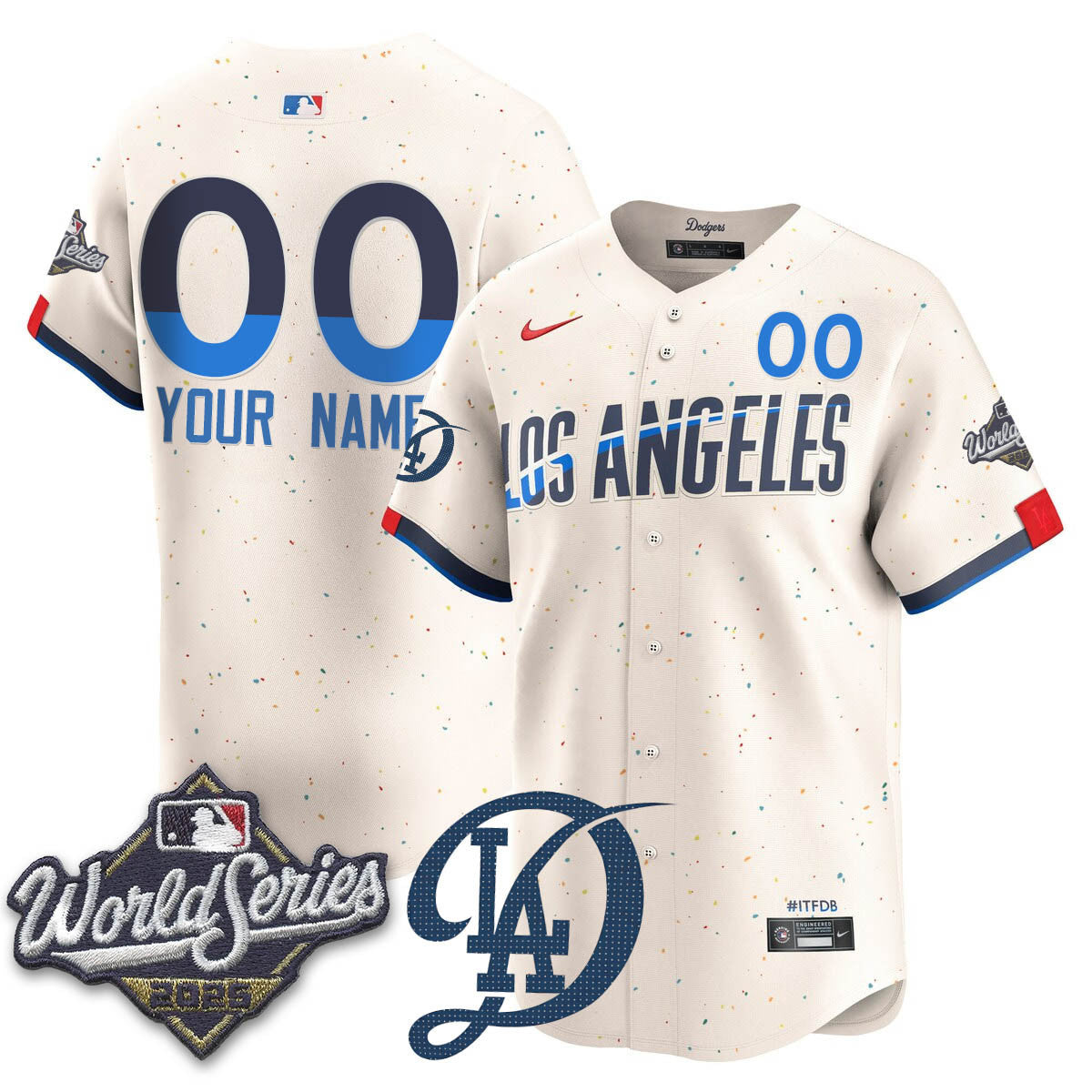 Custom Los Angeles Dodgers 2025 World Series Jersey - All Stitched