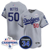 Los Angeles Dodgers 2025 NL Champions Jersey - All Stitched