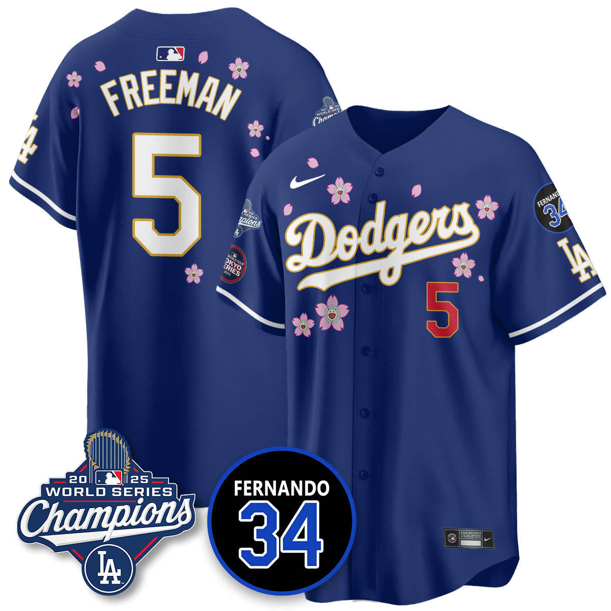 Los Angeles Dodgers Tokyo 2025 World Series Champions Jersey - All Stitched