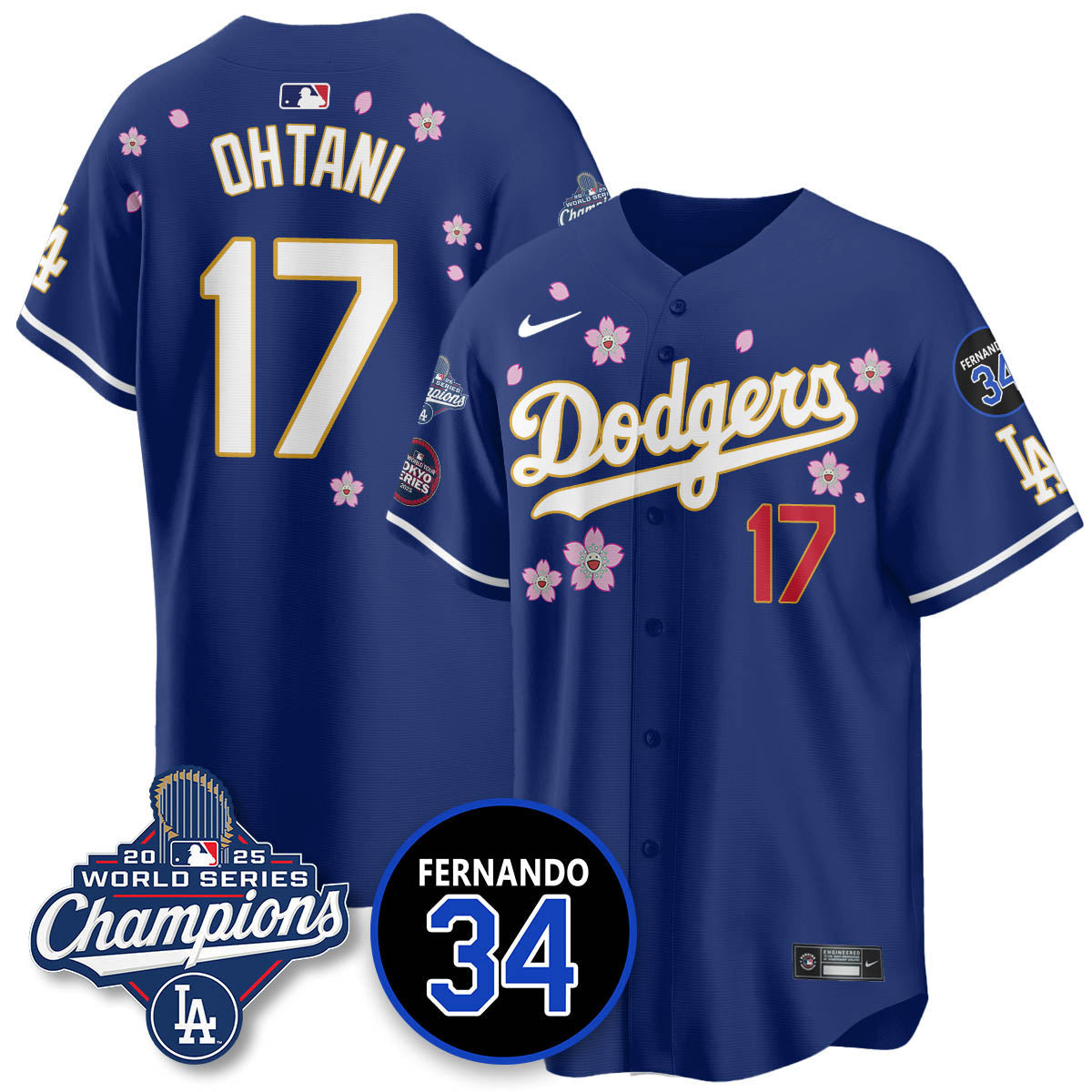 Los Angeles Dodgers Tokyo 2025 World Series Champions Jersey - All Stitched