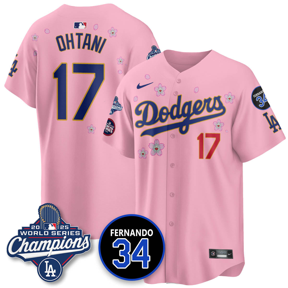 Los Angeles Dodgers Tokyo 2025 World Series Champions Jersey - All Stitched