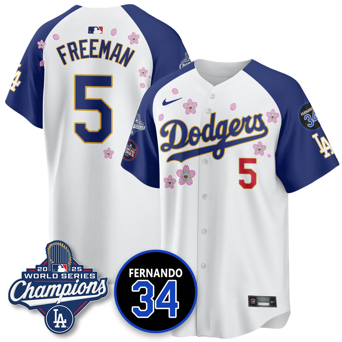 Los Angeles Dodgers Tokyo 2025 World Series Champions Jersey - All Stitched