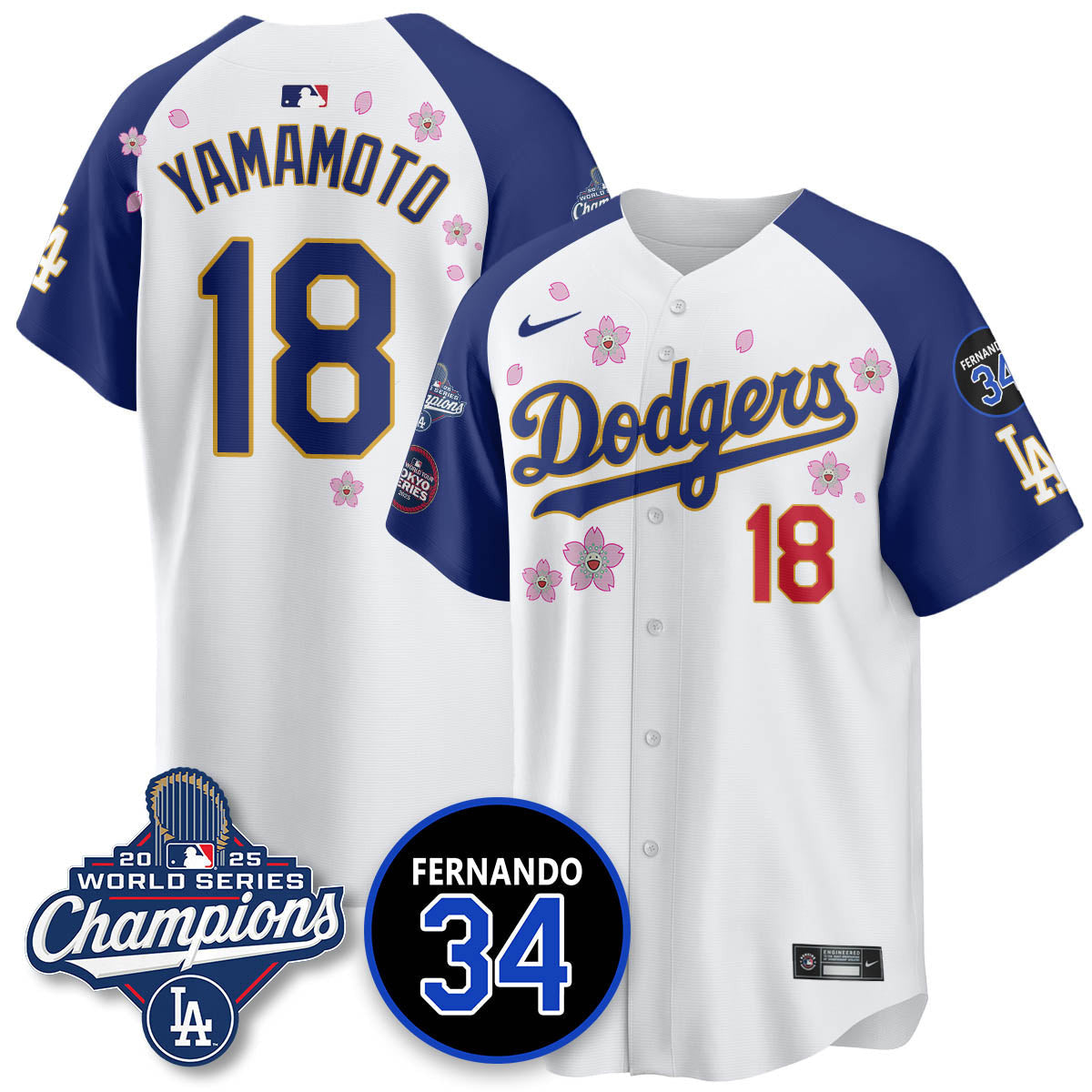 Los Angeles Dodgers Tokyo 2025 World Series Champions Jersey - All Stitched