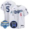 Los Angeles Dodgers 2025 Back To Back Champions Jersey - All Stitched